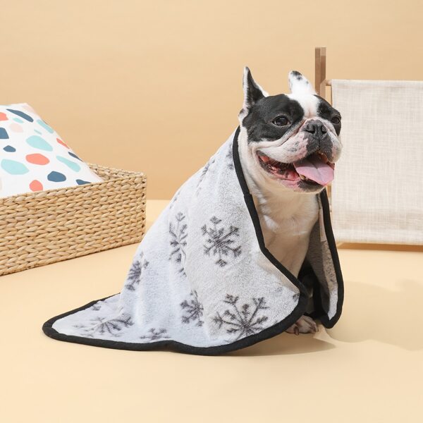 

Snowflake Pattern Dog Blanket, Grey