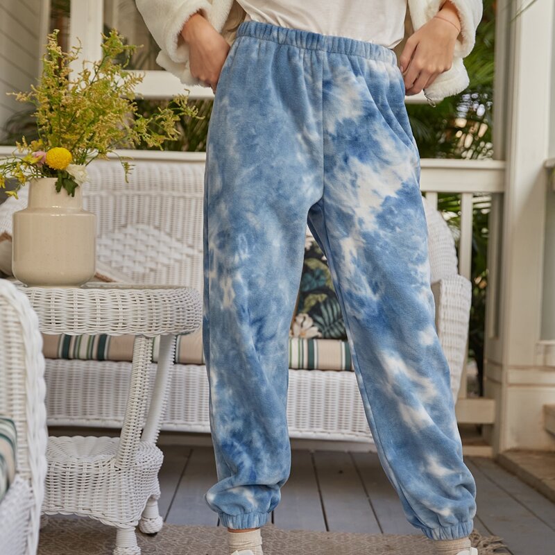 

Tie Dye Sweatpants, Baby blue