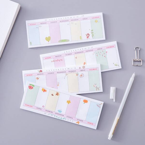 

2pc Cartoon Graphic Random Sticky Note, Multicolor
