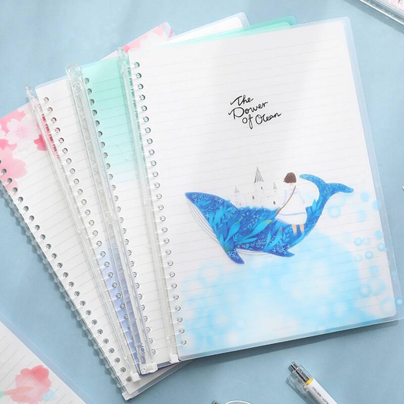 

1pc Whale Print Random Notebook, Multicolor