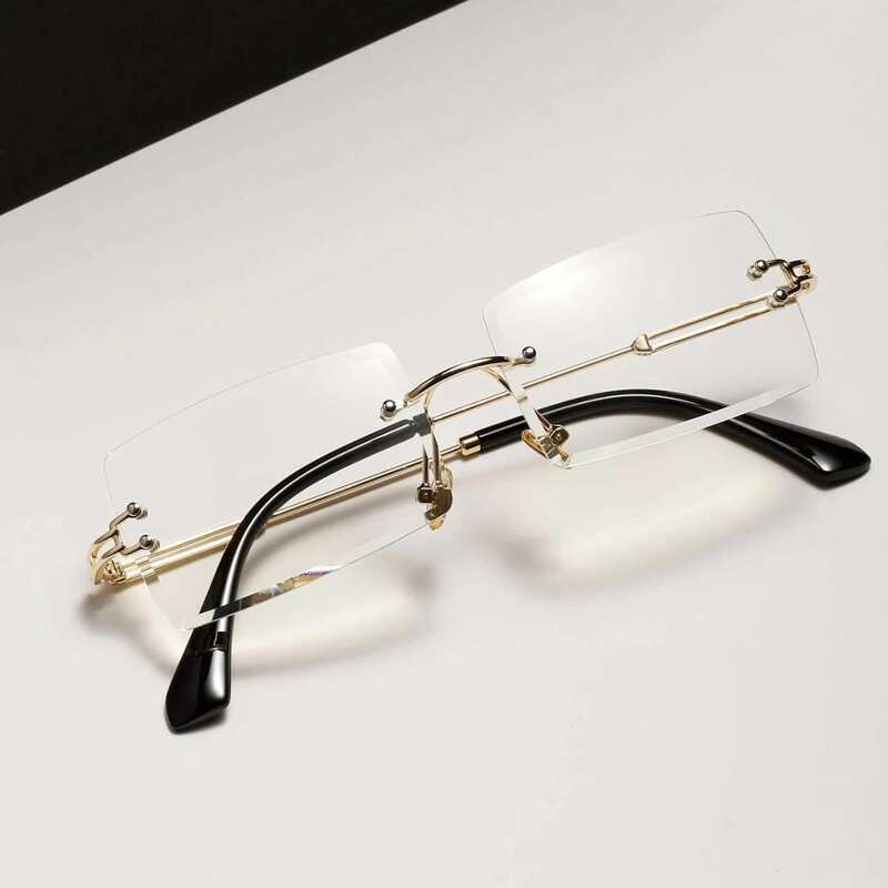 

Metal Frame Rimless Glasses