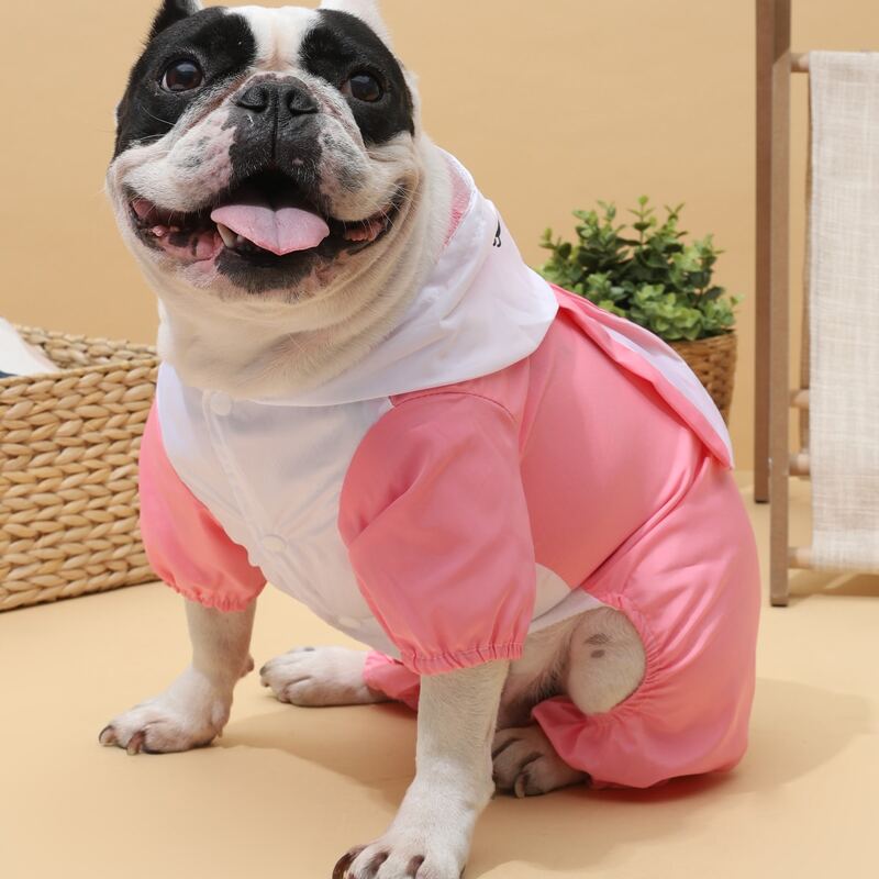 

Rabbit Design Dog Raincoat, Pink