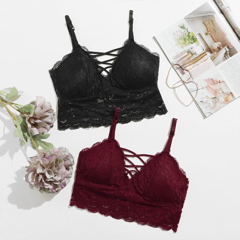 

2pack Lace Bralette, Multicolor