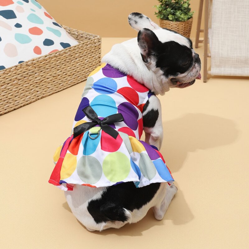 

Colorful Polka Dot Dog Dress, Multicolor