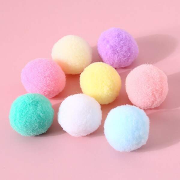

20pcs Random Color Cat Toy Ball, Multicolor