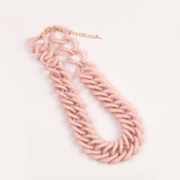 

Plain Chain Necklace, Dusty pink