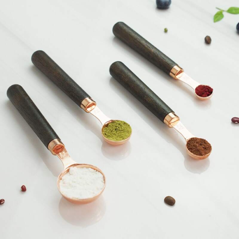 

4pcs Stainless Steel Measuring Spoon, Gold