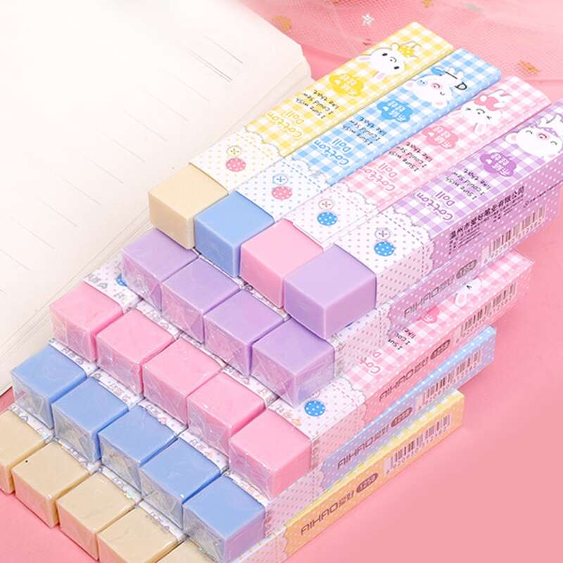 

5pcs Cartoon Graphic Random Eraser, Multicolor