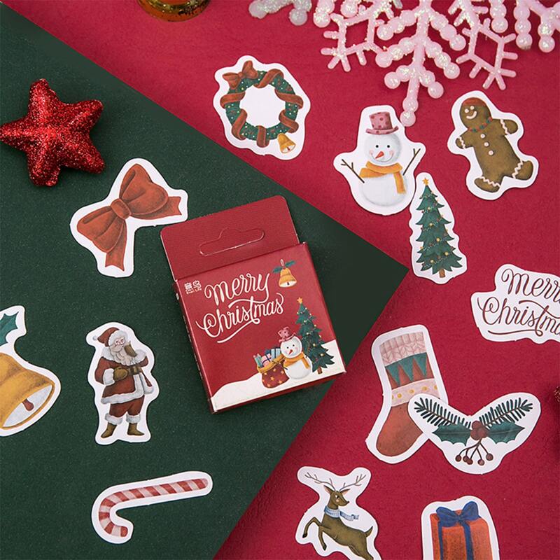 

45pcs Christmas Pattern Random Sticker, Multicolor