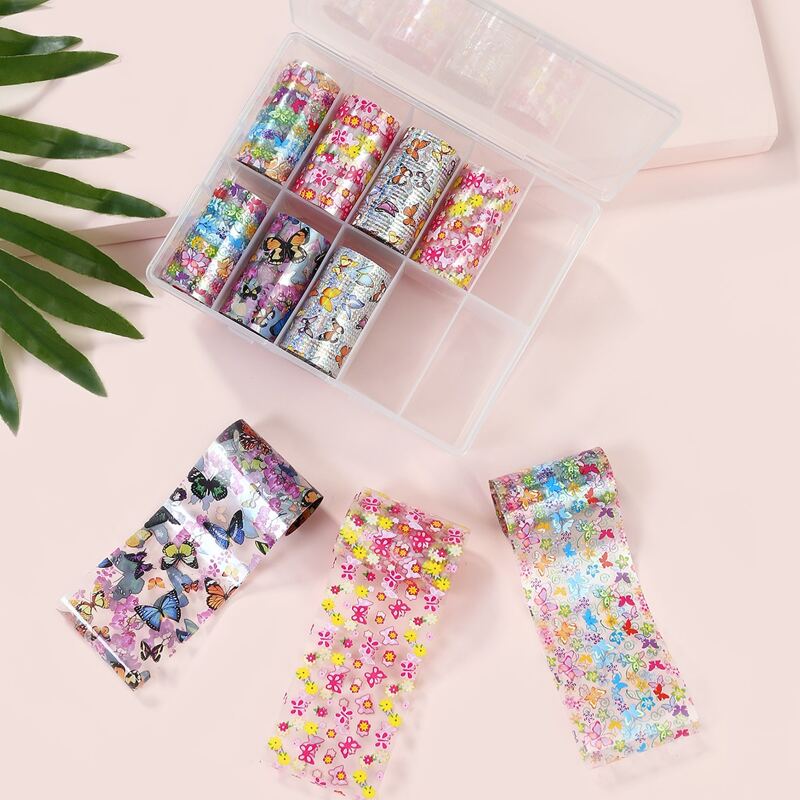 

10pcs Butterfly Pattern Nail Art Sticker, Multicolor