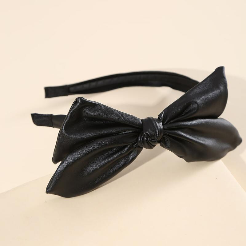 

Bow Decor Plain Hair Hoop, Black