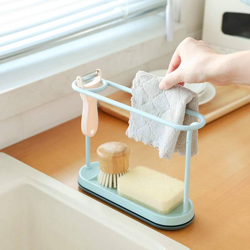 

1pc Multifunction Desktop Drain Rack, Multicolor