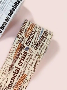 10pcs Vintage Letter Graphic Nail Art Sticker - Multicolor - View 3