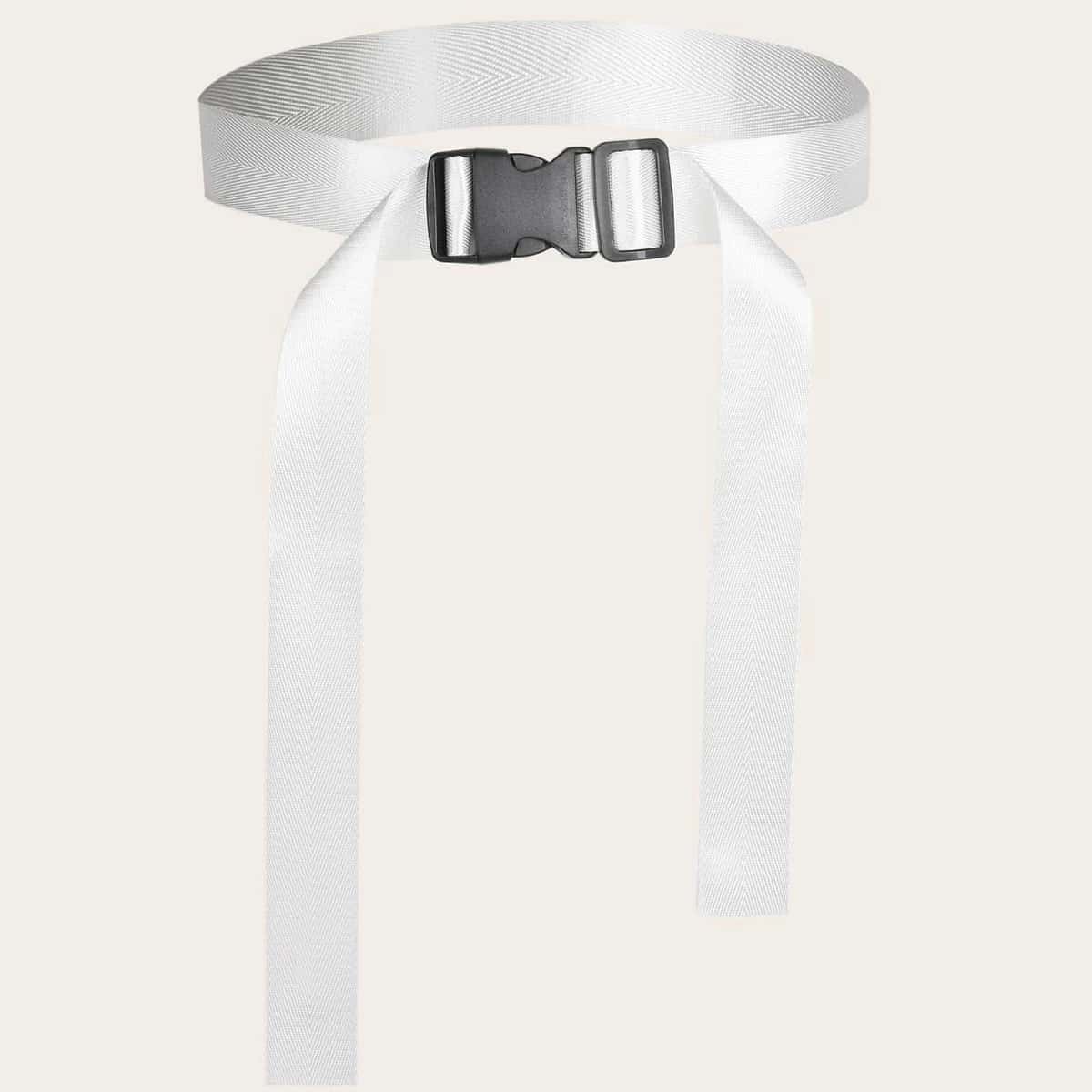 

Release Buckle Tape Belt, Silver