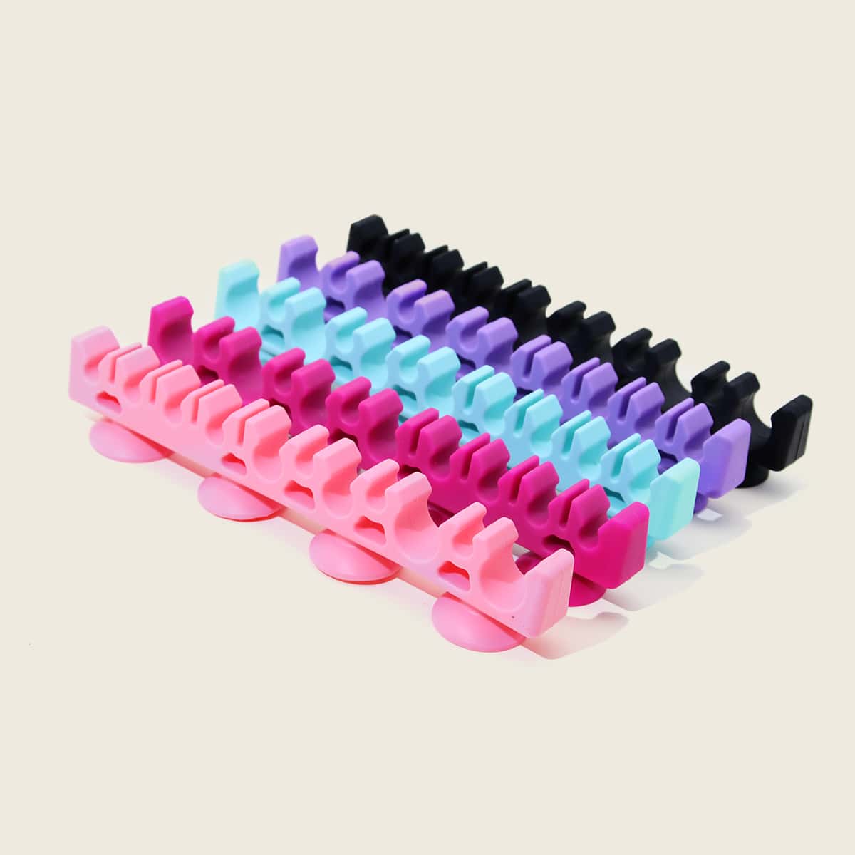 

1pc Random Color Silicone Makeup Brush Storage Rack, Multicolor