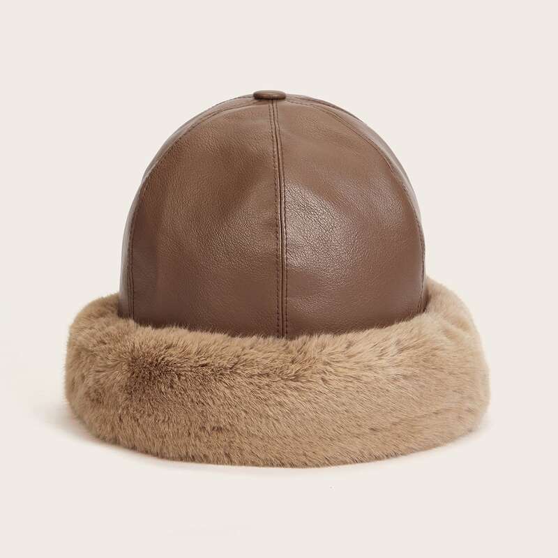 

Fluffy Docker Hat, Coffee brown