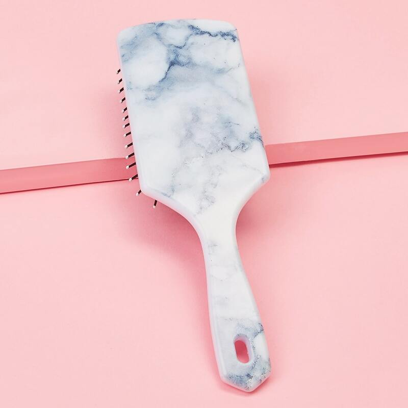 

Marble Pattern Hair Brush, White
