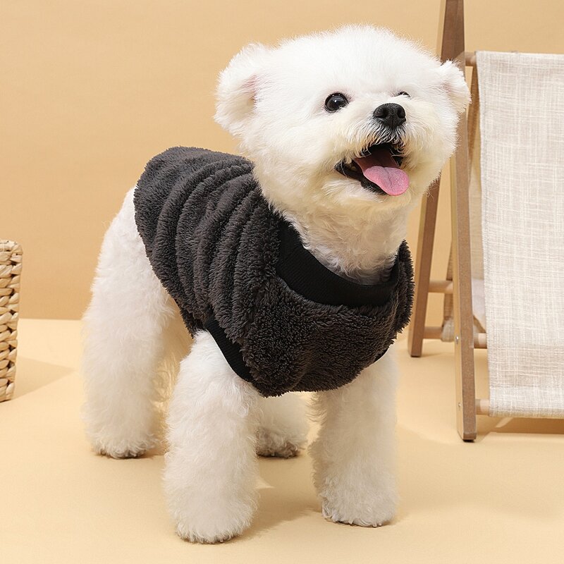 

Solid Plush Dog Sweatshirt, Dark grey