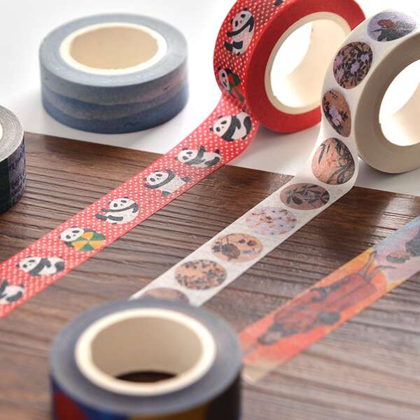 

1roll Mixed Pattern Random Decorative Tape, Multicolor