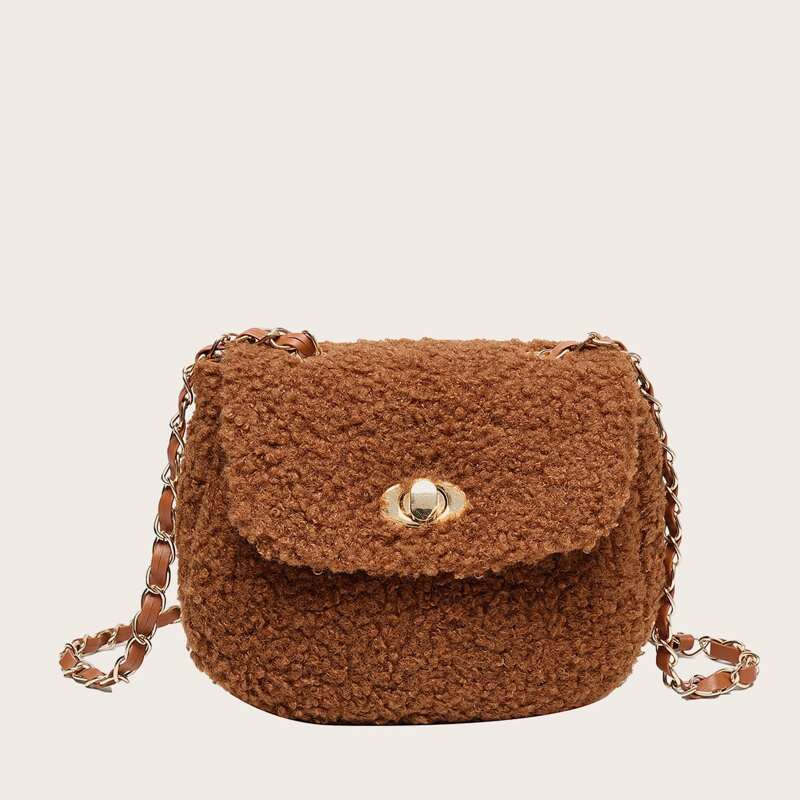 

Twist Lock Teddy Bag, Brown