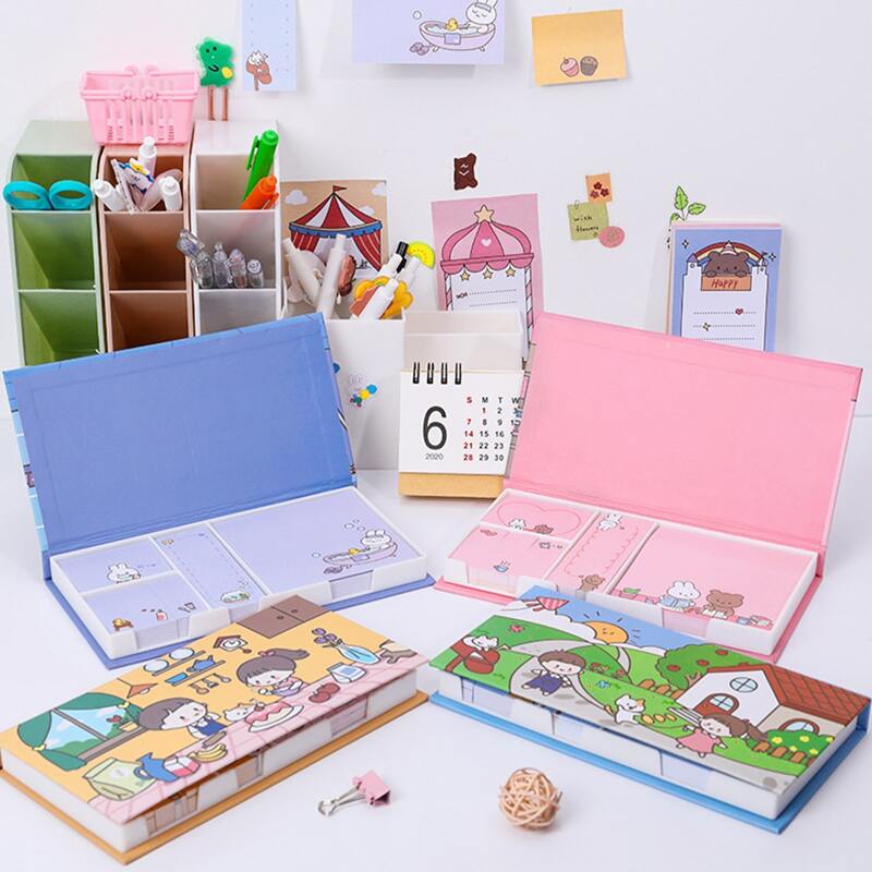 

1box Cartoon Graphic Random Sticky Note, Multicolor