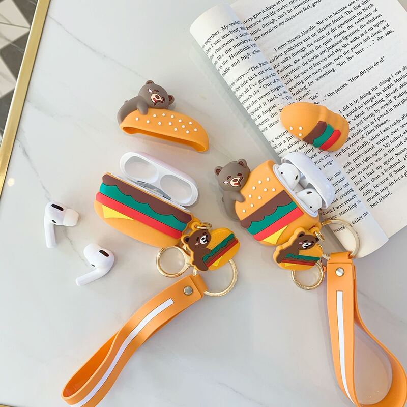 

Bear & Hamburger Design AirPods Case, Yellow