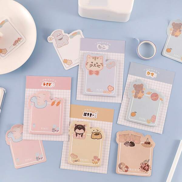 

1pc Cartoon Graphic Random Sticky Note, Multicolor