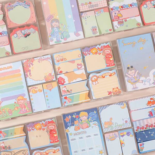 

1pack Cartoon Graphic Random Sticky Note, Multicolor