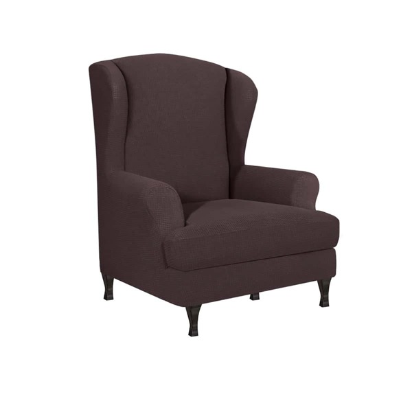 

Solid Color Stretchy Chair Cover, Coffee brown