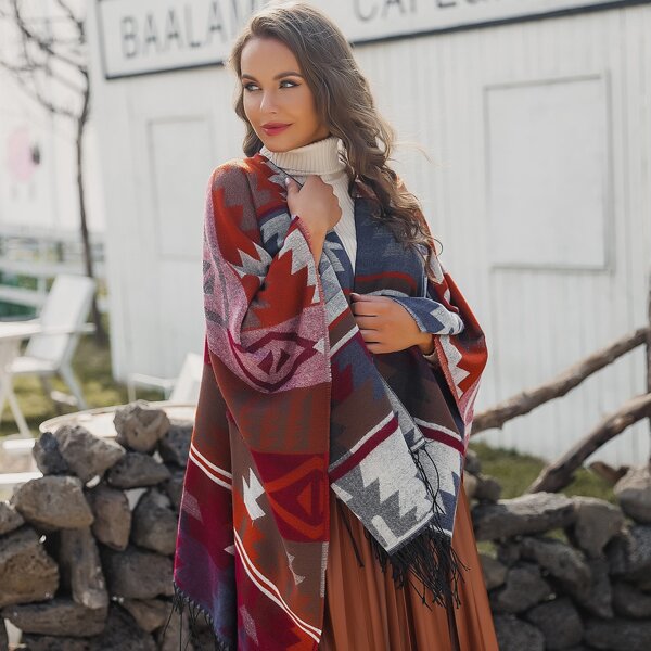 

Geo Print Scarf, Multicolor