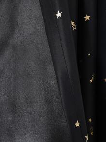 Rèm màn hình đơn bảng in sao - màu đen - Xem 7