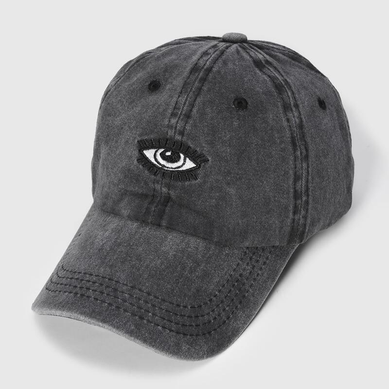 

Eye Embroidery Baseball Cap, Grey