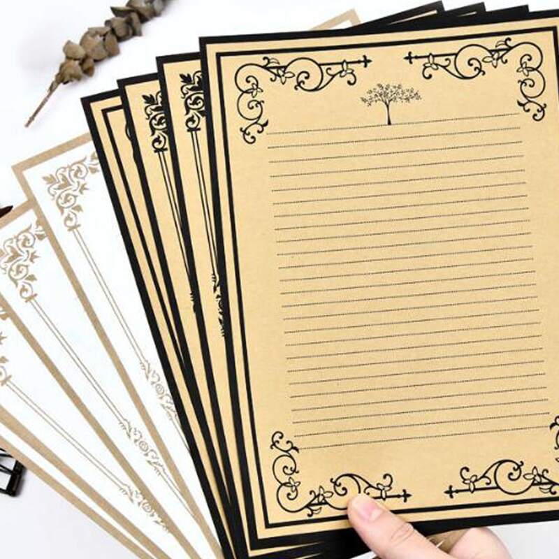

8sheets Kraft Paper Random Writing Paper, Multicolor