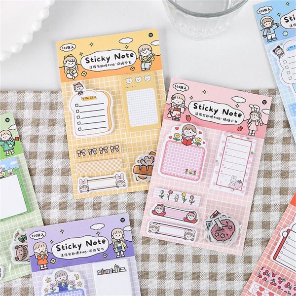 

1pack Cartoon Graphic Random Sticky Note, Multicolor
