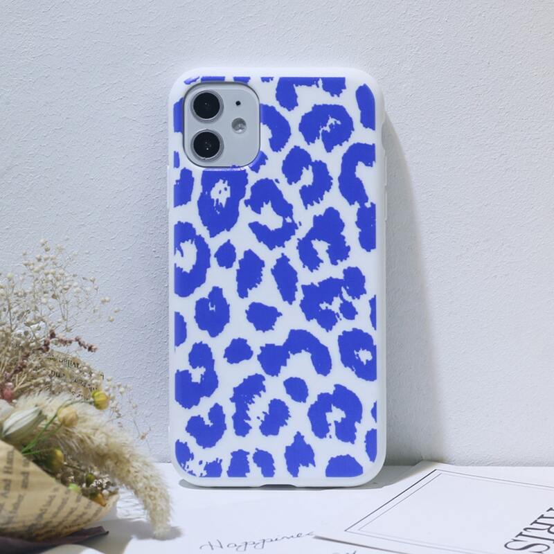 

Leopard Pattern iPhone Case, Blue