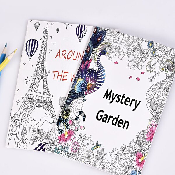 

1pc Random Flower Coloring Book, Multicolor