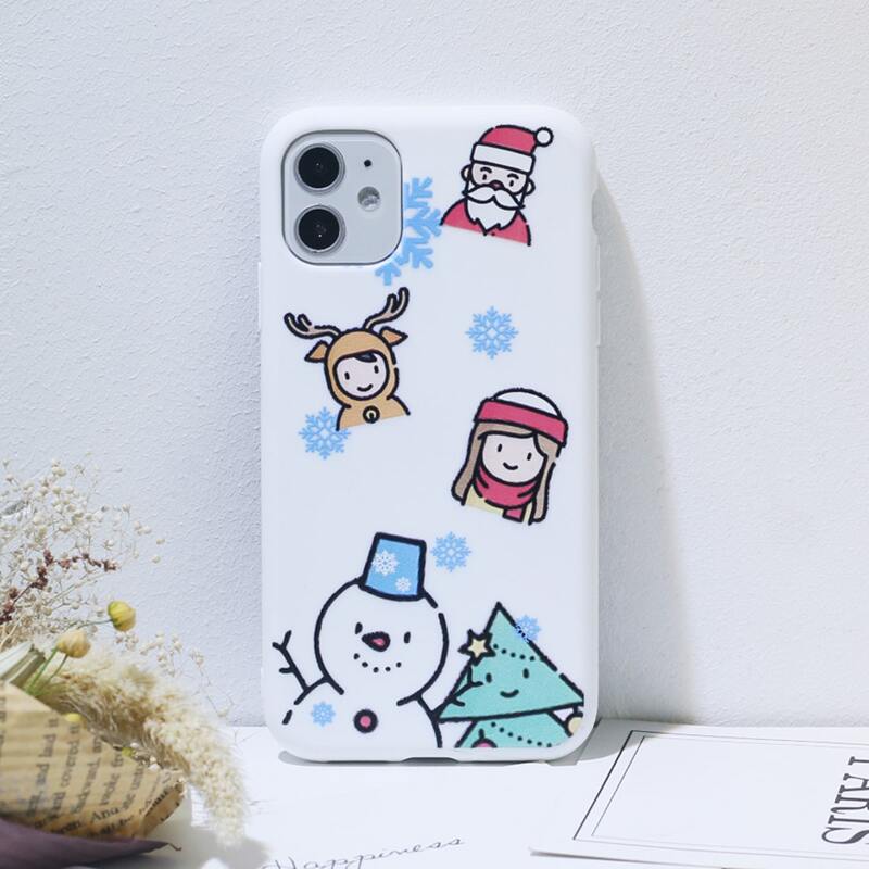 

Christmas Cartoon Pattern iPhone Case, Multicolor