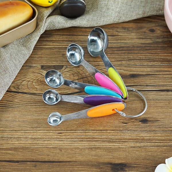 

5pcs Stainless Steel Measuring Spoon Set, Silver