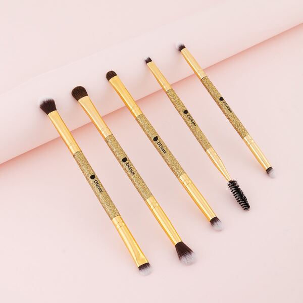 

5pcs Eyeshadow Makeup Brush, Gold