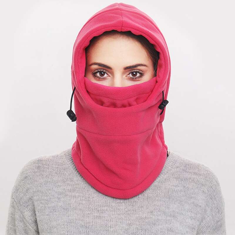 

Drawstring Sledding Skiing Cap, Pink