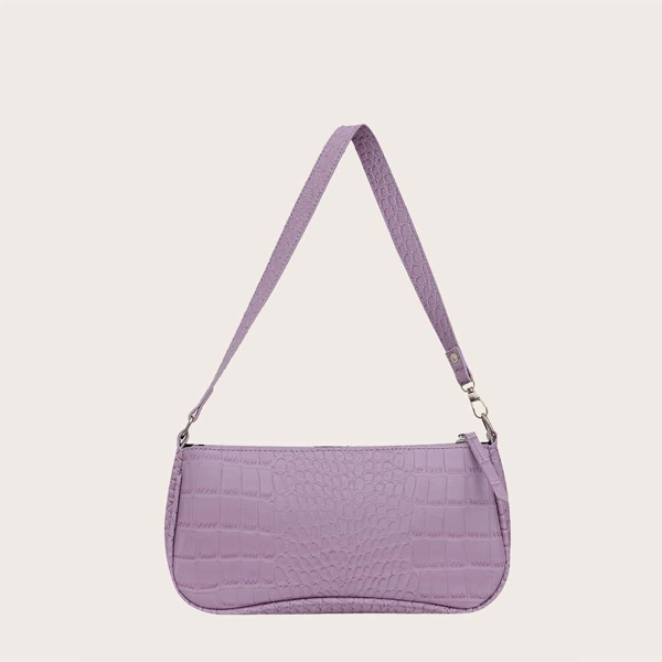 

Girls Crocodile Pattern Shoulder Bag, Purple