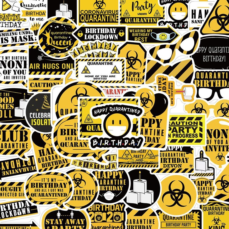 

50pcs Slogan Graphic Sticker, Multicolor