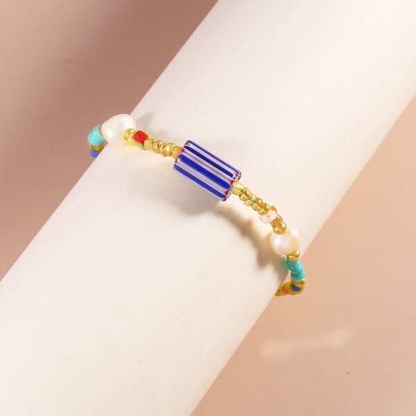 

Colorful Beaded Bracelet, Multicolor