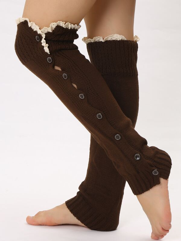 Lace Trim Leg Warmer SHEIN USA
