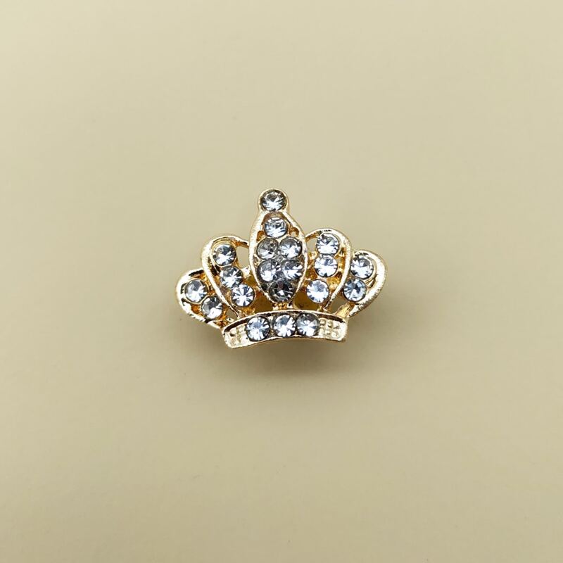 

Guys Rhinestone Crown Design Cufflink, Gold