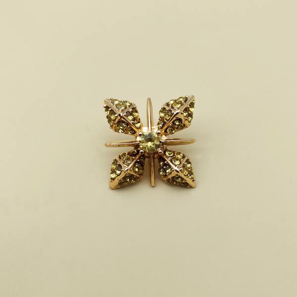 

Men Rhinestone Star Design Cufflink, Gold