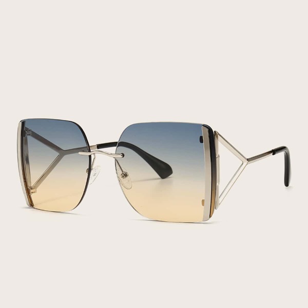 

Rimless Tinted Lens Sunglasses, Multicolor