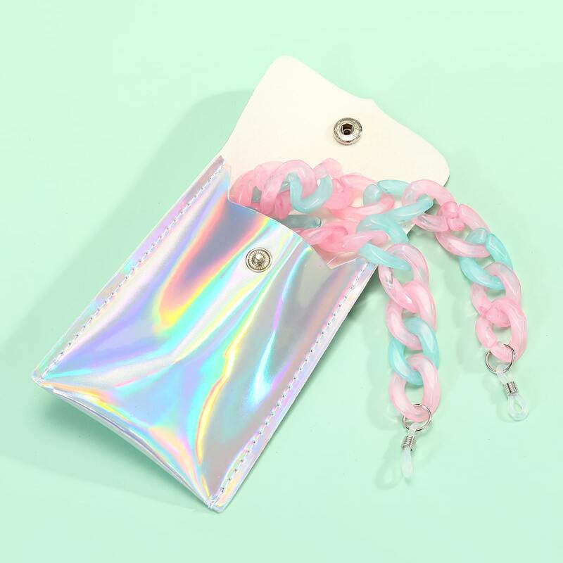 

Holographic Glasses Chain Bag Without Chain, Multicolor