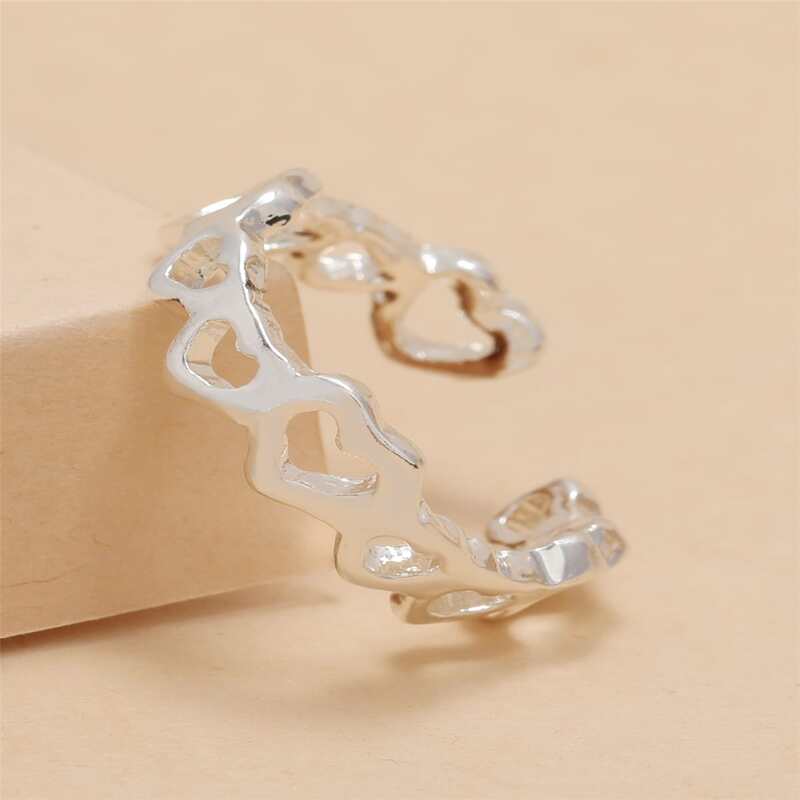 

heart Cuff Ring, Silver