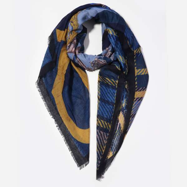 

Color Block Striped Pattern Scarf, Multicolor